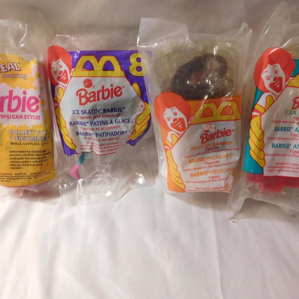 Barbie McDonald’s Toys U.S.A , Western, Ice Skatin' and Mexican 1990's SEALED